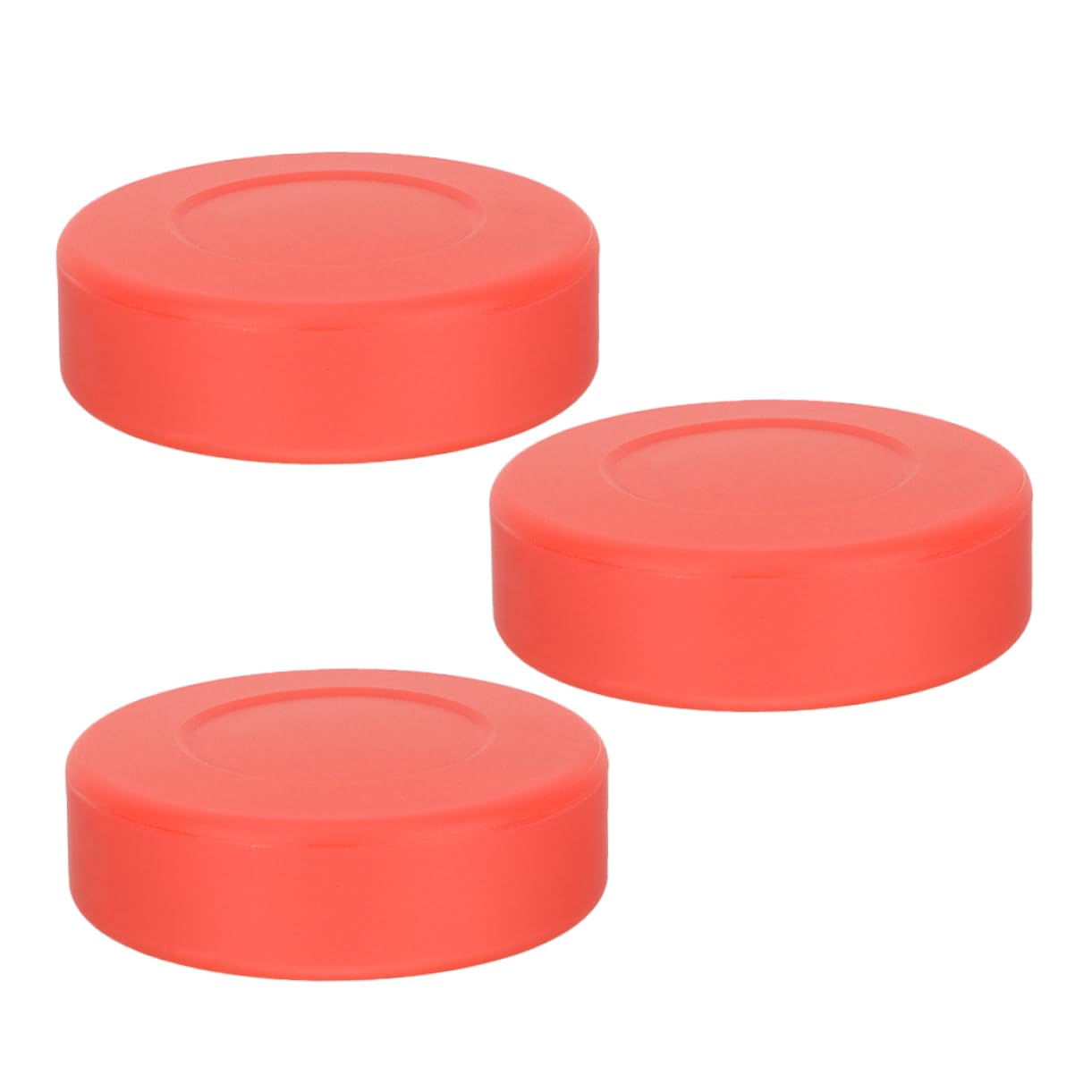 Abaodam 3pcs Dumb Puck Hockey Rubber Puck Pucks Red