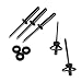 20pcs 3/16" All Aluminum Tri-Grip Rivet, NALAKUVARA 3/16 Inch Black Long Grip Blind Rivets Kit with Water Proof O - Rings, for installing Kayak, Canoe and Boat Accessories with Thicknesses Materials