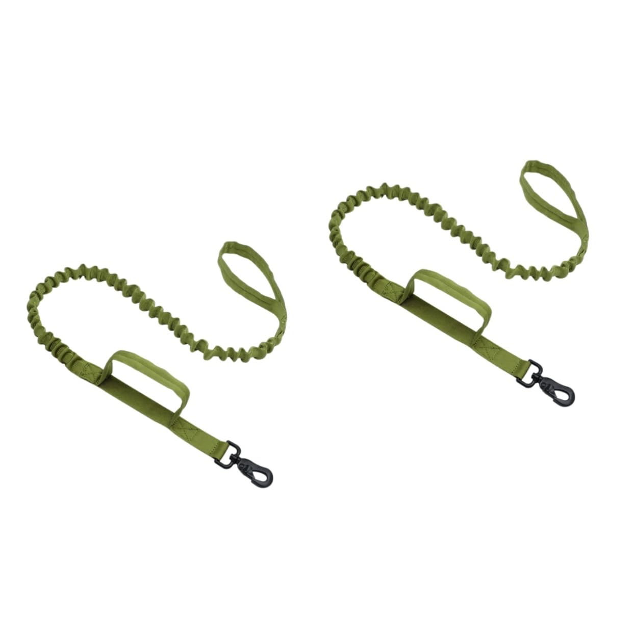 Laisse entraînement nylon extensible et réglable confort vert lot de 2 chiens