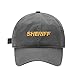 LexiuYibai Mens Baseball Caps Sheriff Military Embroidered Adjustable Washed Cotton Dad Hat (Grey,7 1/2)