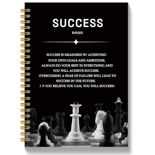 QICLM Success Inspirational Notebook Journal, Motivational Journal Notebooks for Work, Inspirational Gifts for Women Men, Gifts for Office Coworkers, Hardcover Spiral Notebook 5.5x8.3