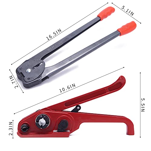 all-in-one banding strapping kit with poly strapping tensioner 320034 pp band 100 metal seals and sealer tools