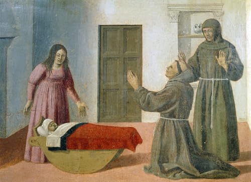 Tableaux peinture sur toile Piero Della Francesca retable de Saint decoration chambre 60x90cm