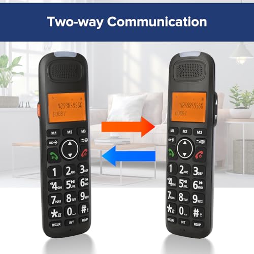 Sistema telefónico inalámbrico ORNIN D1015 con 3 teléfonos miniatura 5