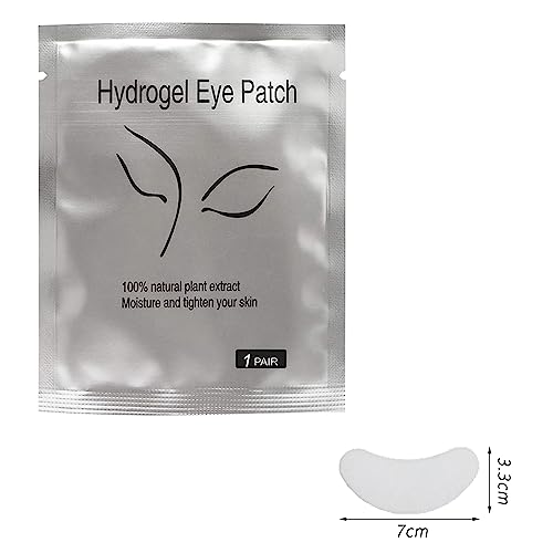 100 Stück Eye Gel Pads, Fusselfreie Wimpernpads, Wimpernverlängerung Pad, Unter Augengel Patches, Eye Hydrogel Feuchtigkeits Pads, Gel Eyepads, für Pro Salon und Individuelle Wimpernverlängerung
