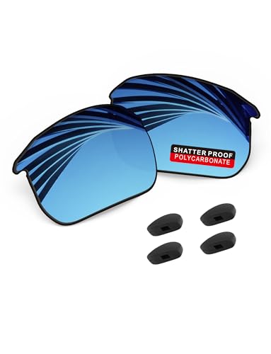 Image of PRO+ Polycarbonate Polarized Replacement Lenses & Nose Pads for BOSE Tempo BMD0011 Sunglasses - Deep Water Blue