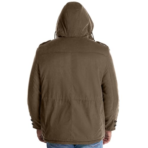 Parka épaissi hiver homme ZDJSWJ en bleu XL manteau militaire long