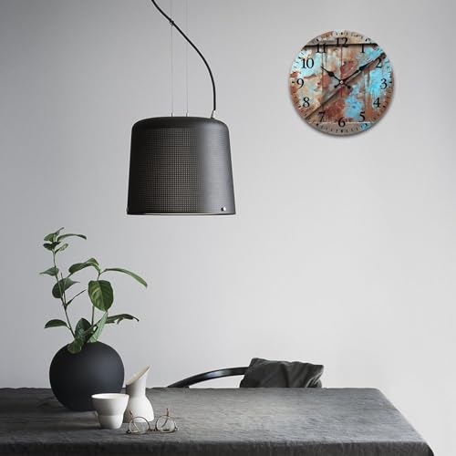Reloj de pared redondo 40 cm estilo rústico moderno miniatura 5