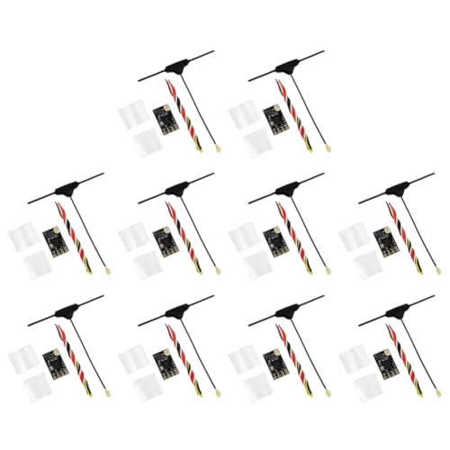 Jumundren 10�� ELRS 2.4GHz ��M�@ NANO ExpressLRS ��M�@ T�^�A���e�i�Ή�WiFi�A�b�v�O���[�h�t�� FPV RC�����O�����W�h���[��