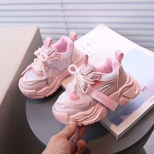 IWIHMIV Toddler Girl Slip On Shoes Toddler Running Shoes Athletic Shoes Lightweight Breathable Tennis Sports Sneakers3
