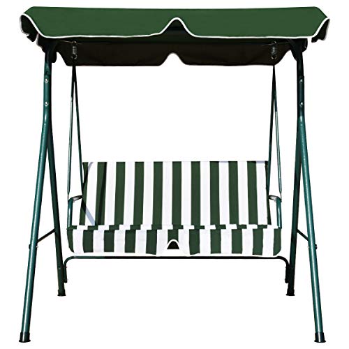 GYMAX Dondolo a 2 Posti in Accaio, Dondolo da