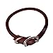 Ray Allen Manufacturing Rolled Leather Dog Collar with Chrome Buckle (13