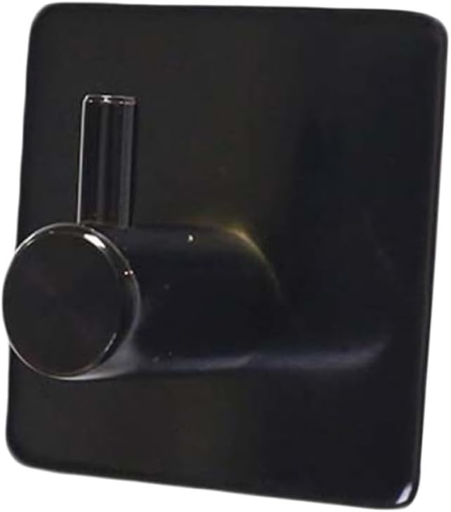 Black Stainless Steel Single Hook Adhesive Waterproof for Bathroom