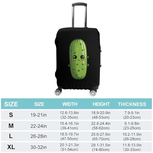 Pickle Cucumbers Travel Luggage Cover Washable Suitcase Protector Baggage Covers for Women Men L2