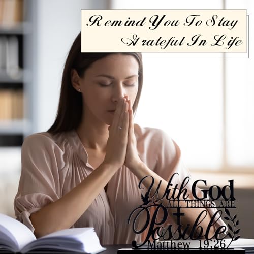 Image of Geetery Inspirational Table Centerpieces Wooden Religious Inspirational Home Decoration Motivational Blessed Table Decor for Home Kitchen Office Faith Christian Gifts Supplies Decor(Possible)