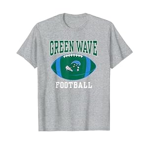 Tulane University Green Wave Football Ball T-Shirt
