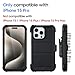 Saiboro for iPhone 15 Pro Case with Belt Clip Holster,for Defender iPhone 15 Pro Case with Stand,Heavy Duty Rugged Full-Body,3 Layers of Sturdy,Anti-Drop,Cases for iPhone15ProCase Protective (Black)