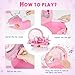 Toddler Vanity - Kids Pretend Play Princess Vanity Set with Mirror & Makeup Accessories, Lights and Music, Princess Vanity for Little Girls, Toddler Girl Toys
