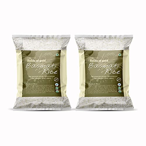 Image of PRISTINE Fields of Gold Organic Basmati Rice, 1 kg (Pack of 2)