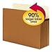 Smead SuperTab File Pocket, Oversized Straight-Cut Tab, 5-1/4" Expansion, Letter Size, Redrope, 10 per Box (73240)
