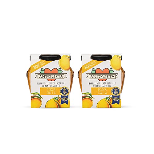 Pack 2 Mermeladas de Melocotón - Premiada Internacionalmente en Inglaterra y Bruselas - Mermelada 100% Fruta - Hecha a Mano en España - Sin Azúcares Añadidos - 2 x 230 G
