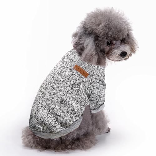 Image of Dog Sweaters for Small Dogs, Soft Fleece Puppy Clothes, Warm Winter Coat