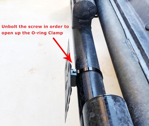 image for iJDMTOY No Drill Required 3-Inch Bumper Guard Tube Mount License Plate