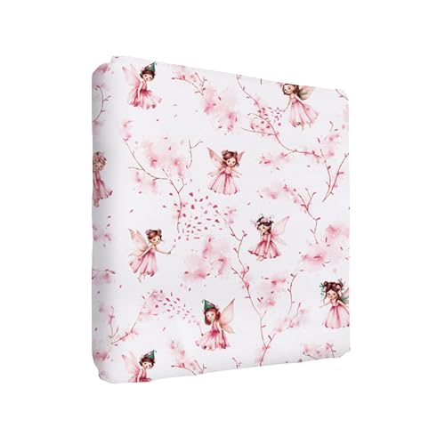 Baby Comfort Lenzuolo con angoli elasticizzati in 100% cotone, per lettino da 130 x 80 cm, estensibile, motivo: fatine