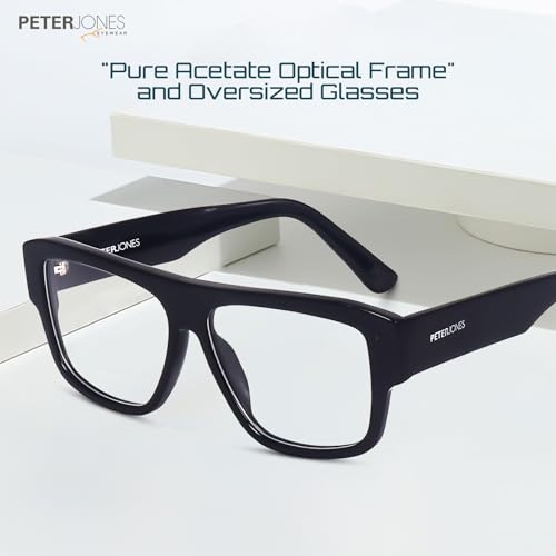 Image of Peter Jones Luxe I Pure Acetate I Oversized Large Size I Square Broad Frame I Spectacle Frame (U004)