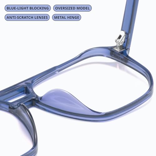 Image of livho Retro Aviator Blue Light Blocking Glasses for Women Men with Soft Case, Trendy Rectangle Computer Eyeglasses