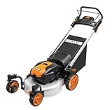 WORX WG771 56V Lithium-Ion 3-in-1 Cordless Mower with Locking Caster Wheels, 19-Inch