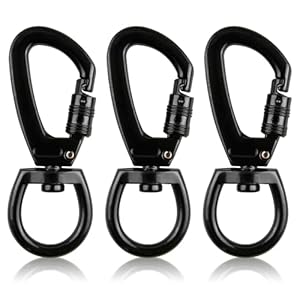 Yewseas 3er Karabinerhaken mit Drehgelenk