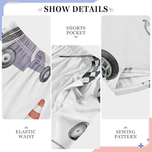 Various Car Boys Pants Boys Athletic Pants Long Pant for Boywith Pockets Wide-Leg Size 6-14Y4