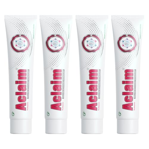Image of Aclaim Toothpaste for Remineralisation | Protect Teeth Enamel | Prevent Tooth Decay | Repair Enamel | Gum Care | Teeth Whitening | Fluoride-free Tooth paste for Complete Oral Care (Pack of 4) 70g each