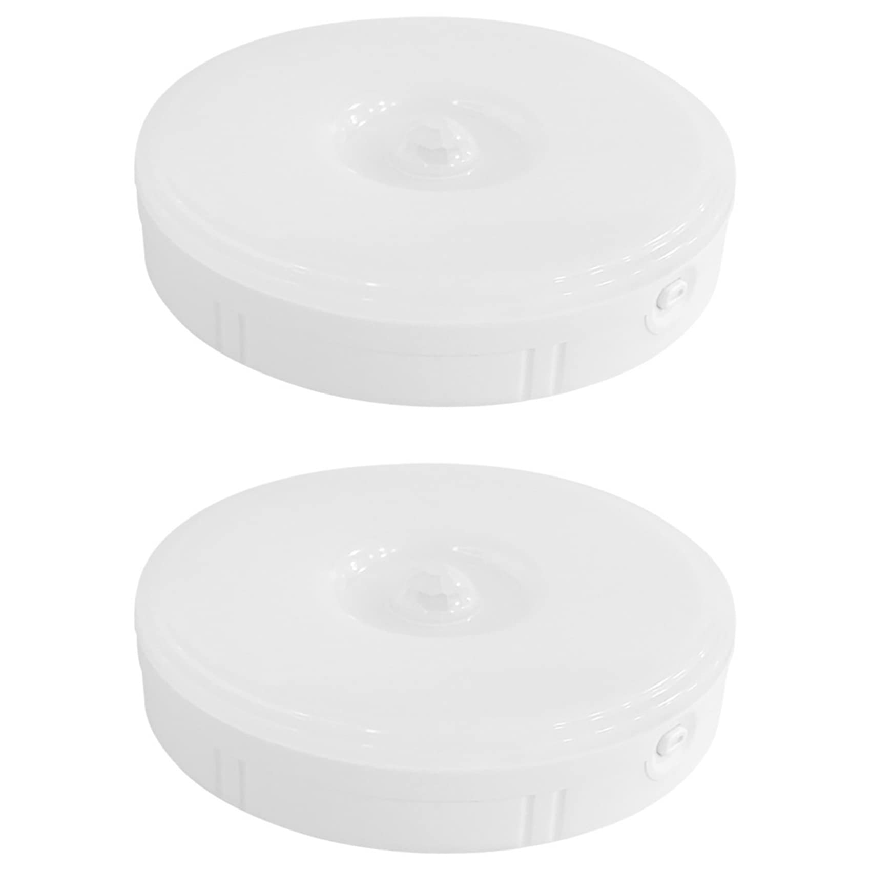 Hndhbfgrt 2X PIR Motion Sensor LED Night Light USB Rechargeable Dimmable Night Lamp for Cabinet Light Wireless Closet Light -White