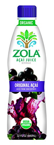 Zola Brazilian Superfruits Acai Original Juice, 32 ounce bottles, Pack of 8