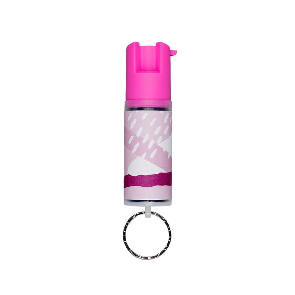 Pepper Spray With Key Ring, 25 Bursts, 10-Foot (3-Meters) Range, UV Marking Dye, Twist Lock Safety, Supports The National Breast Cancer Foundation (NBCF)