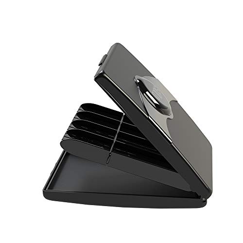 Andoer Caixa porta-estojo de palhetas pretas ABS 8 unidades Capacidade para palhetas de saxofone e c