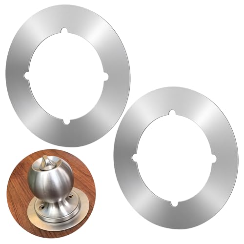 2Pcs Scar Plate Deadbolt Back Plate, 2-1/8" Inner Diameter, 3-1/2" Outer Diameter, Round Door Knob Plates, for Fixing Loose Knobs and Damaged Areas