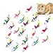 Topi Giocattoli 20 Pcs Giocattolo per Gatti con Piuma Peluche Pet Giocattoli Topi Coda di Piume Gatto Catcher Falso Topo Giocattolo Peloso con Sonagli per Gatti Gattino Kitten