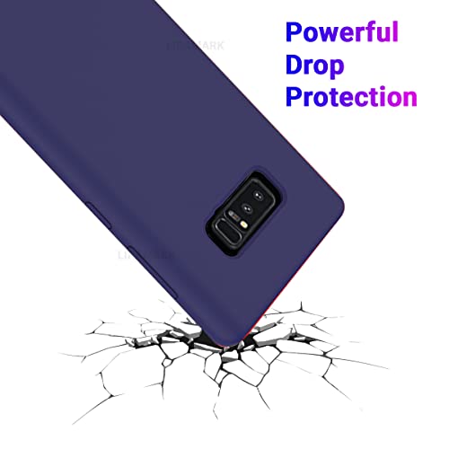 Image of LIRAMARK Liquid Silicone Soft Back Cover Case for Samsung Galaxy Note 8 (Midnight Blue)