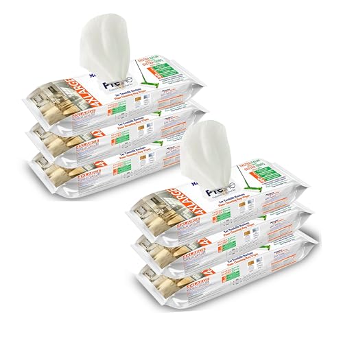Preline Toallitas de Suelo para mopa, paños húmedos para Suelo, Aroma de jabón Blanco, Extra Grandes y Gruesas, para Azulejos, laminados, Madera y Vinilo, eficaz contra el Polvo, la Suciedad y el