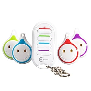 Esky Sleutelzoeker, draadloze sleutelvinder met 4 ontvangers, RF Key Finder Item Tracker, Item Locator Support…