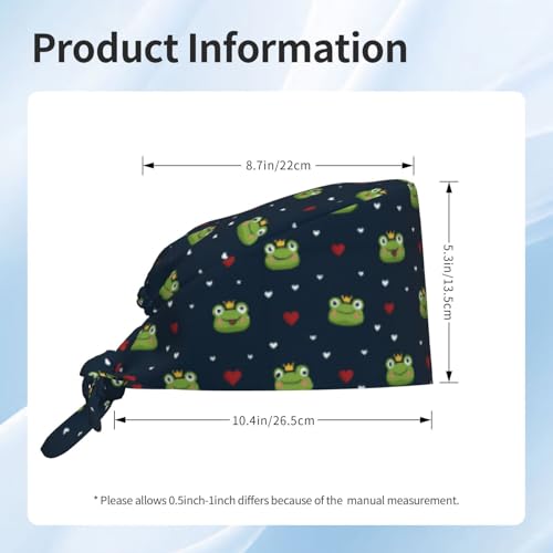 Image of Adjustable Scrub Cap with Sweatband, Breathable Working Hat for Men /Women