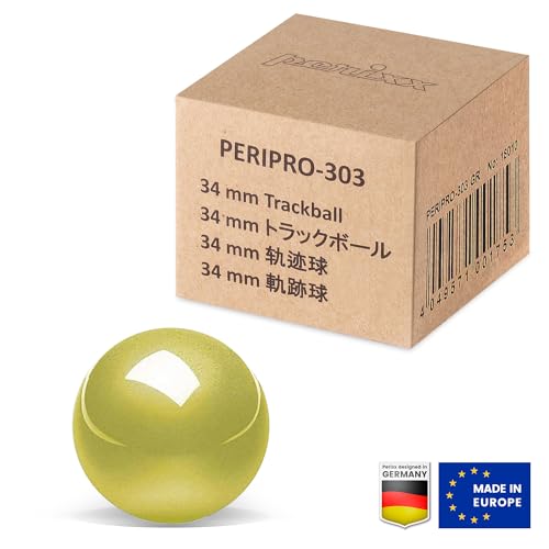 Image of Perixx PERIPRO-303 1.34 Inches Trackball - Replacement Ball for M570, PERIMICE-517 /520 /717 /720, and Other Compatible Trackball Mouse (Yellow) (18040)