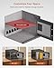 Billconch Smart Gun Safe for Multiple Pistols - Biometric Automatic Lock Safe Box with LCD Display/Voice Guide/Foldable Gun Racks, Quick Access Unlock with Fingerprint/Keypad/Key/App