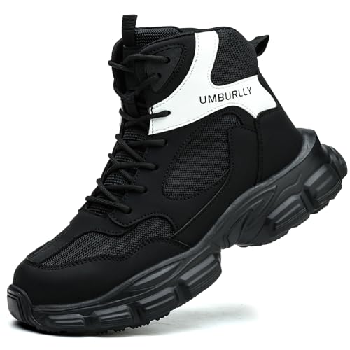 Image of Hogent Steel Toe Shoes for Women Men Wide Non Slip Composite Work Sneakers Indestructible Comfortable Safety Tennis Shoes Lightweight Breathable Construction Sneakers Puncture Proof Ergonomic Design