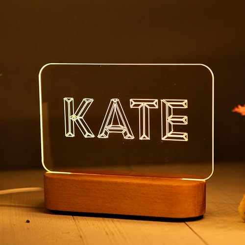 Lámpara de noche personalizada con nombre para niños miniatura 4