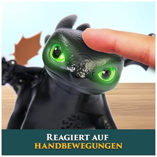 DreamWorks How to Train Your Dragon, Interaktive Drachenfigur Ohnezahn mit Licht- und Soundeffekten und Trainings- und Spielfunktionen… – Ansicht 3