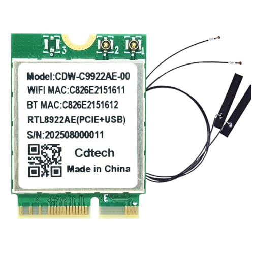 Carte Wi-Fi 7 RTL8922AE Tribande M.2 Bluetooth 5.4 Module Réseau Interne Haute Vitesse PC